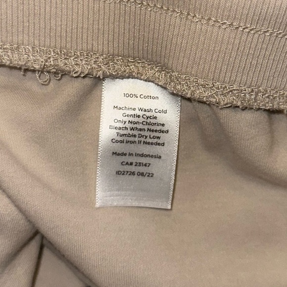 *SET OF 2* Haven Well Within Neutral Organic Cotton Interlock Lounge Joggers S - Picture 9 of 16